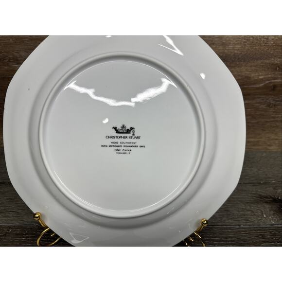Christopher Stuart SOUTHWEST Y0002 Dinner Plate 10 3/8" Fine China~ Set Of 3 - Picture 9 of 9